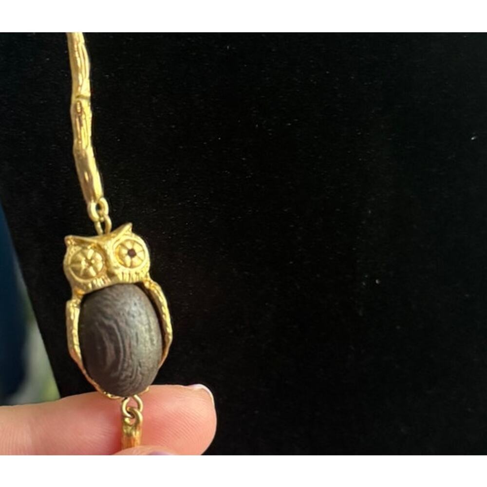 VTG Lot Of 5 Beaded Statement Necklaces One Chicos One Owl‎ Shells Brown Tones - Picture 10 of 12